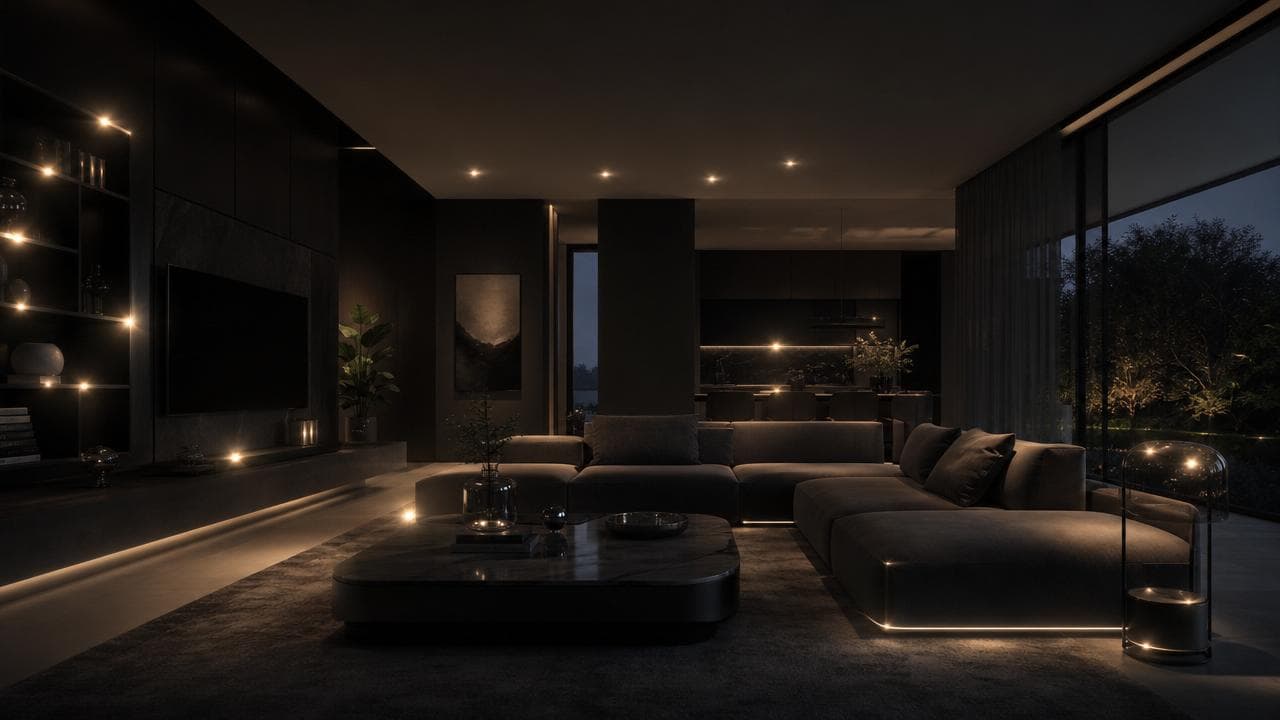 Casa de alto padrão com sistemas de automação integrados em todos os ambientes